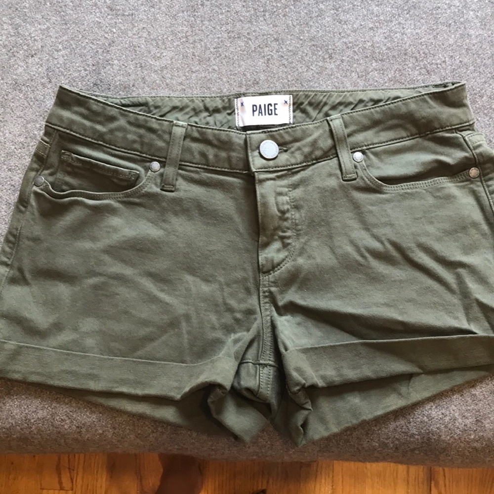 Paige Jimmy Jimmy Short in Deep Olive Size 26